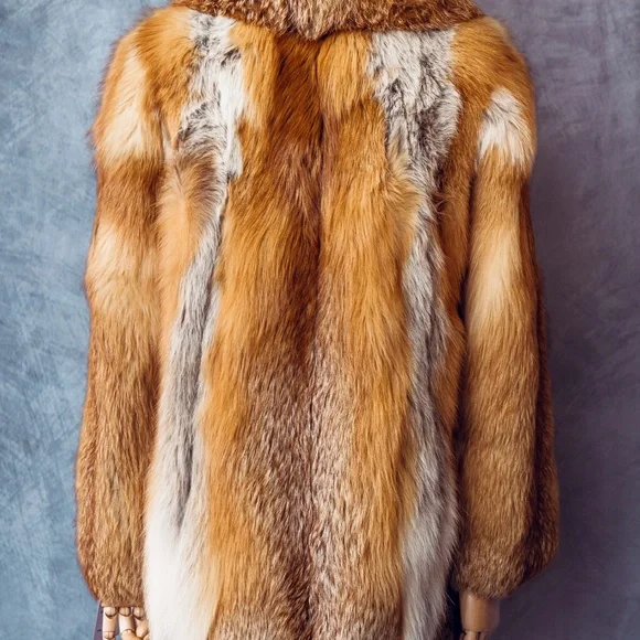 Vintage red Fox real fur coat - Picture 6 of 6